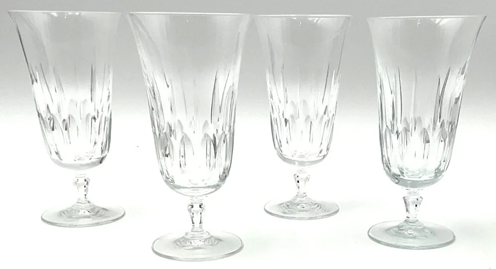 Mikasa Park Avenue Lead Crystal Iced Tea Glass Set of Four Brand New Vintage Set